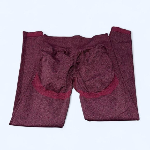 Burgundy Seamless Leggings Size - Picture 1 of 3
